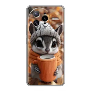 Печатный чехол «Зверята с кофе» для Xiaomi POCO F7 Ultra (Грызунчик с кофе)