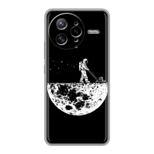 Силиконовый Чехол с принтом "Космонавты" на Xiaomi POCO F7 Ultra (Космонавт)
