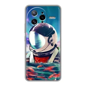 Силиконовый Чехол с принтом "Космонавты" на Xiaomi POCO F7 Ultra (Космонавт в воде)