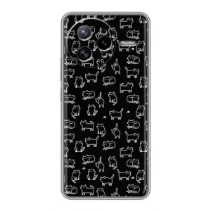 Чехол на тематику: Коты для Xiaomi POCO F7 Ultra (Котики на черном)
