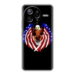 Чехол Флаг USA для Xiaomi POCO F7 Ultra (Крылья США)