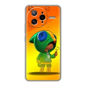 Чехол Бравл Старс для Xiaomi POCO F7 Ultra (LEON в кофте)