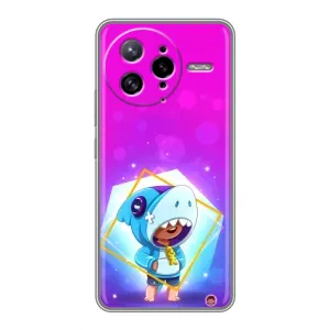 Чехол Бравл Старс для Xiaomi POCO F7 Ultra (Леон в костюме Акулы)