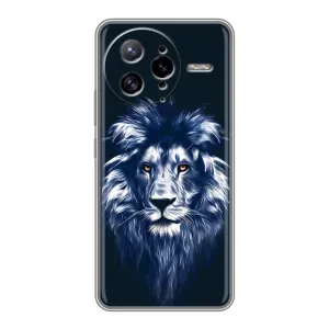 Чехол с картинкой на Xiaomi POCO F7 Ultra (Лев - синий)