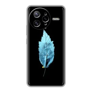 Чехол с картинками на черном фоне для Xiaomi POCO F7 Ultra (Листочек)
