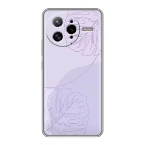 Чехол цветочный дизайн для Xiaomi POCO F7 Ultra (Монстера фиолетовая)