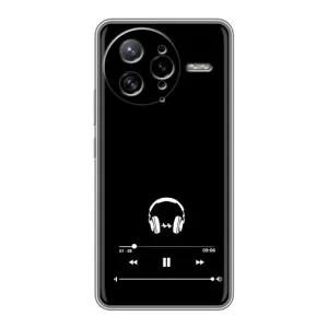 Чехол с картинками на черном фоне для Xiaomi POCO F7 Ultra (Плеер)