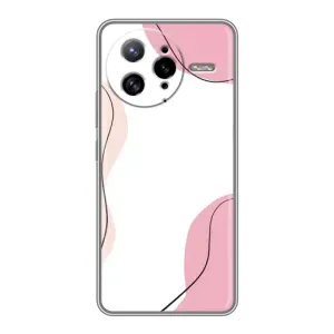 Чехол цветочный дизайн для Xiaomi POCO F7 Ultra (Розовый фон)