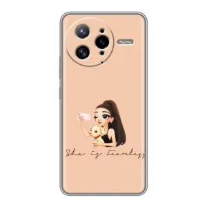 Силиконовый Чехол на Xiaomi POCO F7 Ultra с картинкой Стильных Девушек (С собакой)
