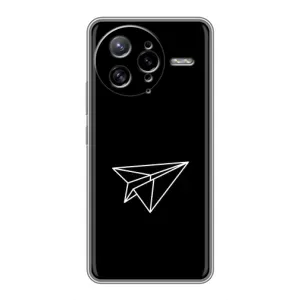Чехол с картинками на черном фоне для Xiaomi POCO F7 Ultra (Самолетик)