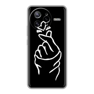 Чехлы (Знак сердечка) на Xiaomi POCO F7 Ultra (Сердце на черном)