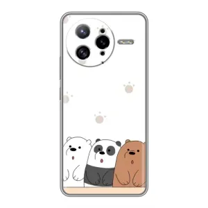 Чехлы с изображением разных животных для Xiaomi POCO F7 Ultra (Удивленные медвеженки)