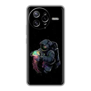 Силиконовый Чехол с принтом "Космонавты" на Xiaomi POCO F7 Ultra (В руках земля)
