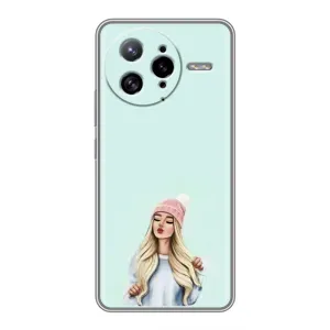 Силиконовый Чехол на Xiaomi POCO F7 Ultra с картинкой Стильных Девушек (В шапке)