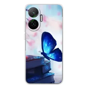 Силіконовий бампер з картинкою звірів для Xiaomi POCO F7 (Метелик синій)