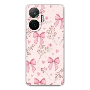 Чехол банты для Xiaomi POCO F7 (Банты с цветами)