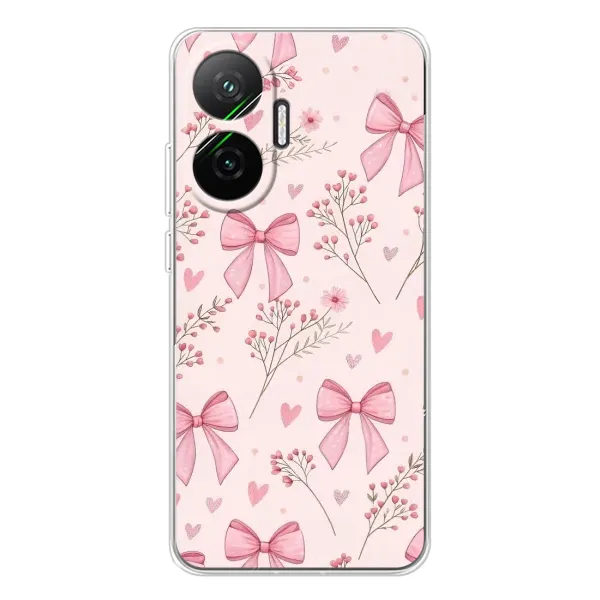 Чехол с рисунком «Банты с цветами» для Xiaomi POCO F7 Чехол с рисунком «Банты с цветами» для Xiaomi POCO F7