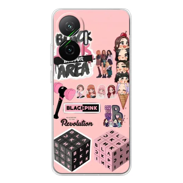 Чехол с рисунком «BLACK PINK коллаж» для Xiaomi POCO F7