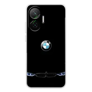 Силіконовий бампер з картинкою машини на Xiaomi POCO F7 (Чорний BMW)