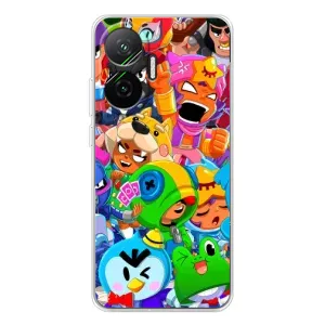 Силиконовый Чехол на Xiaomi POCO F7 с картинкой Brawl Stars (Brawl-Stars)