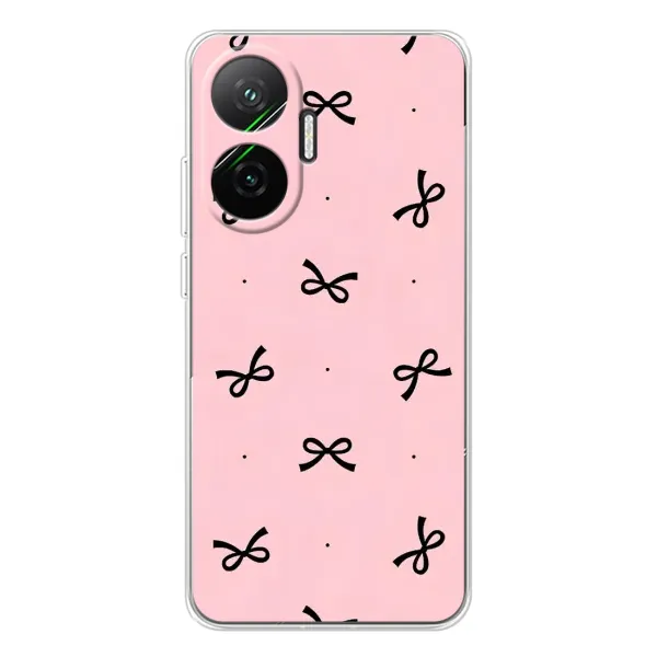 Чехол с рисунком «Черные бантики» для Xiaomi POCO F7 Чехол с рисунком «Черные бантики» для Xiaomi POCO F7