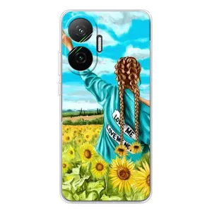 Чехол Стильные девушки на Xiaomi POCO F7 (Девушка на поле)