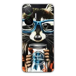Силіконовий Чохол з Энотами на Xiaomi POCO F7 (Єнот в окулярах)