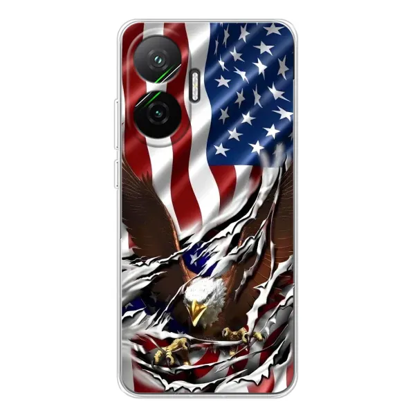 Чехол с рисунком «Флаг USA» для Xiaomi POCO F7 Чехол с рисунком «Флаг USA» для Xiaomi POCO F7