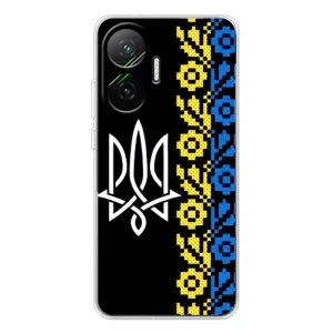 Силиконовый Чехол на Xiaomi POCO F7 (Герб и вышыванка)