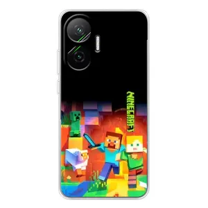 Чехлы для Xiaomi POCO F7 (Персонажи Майн Крафт) (Герой Майнкрафт)