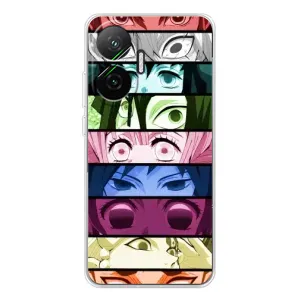 Силіконові чохлі з очіма Anime для Поко Ф7 (Очі Хашира)
