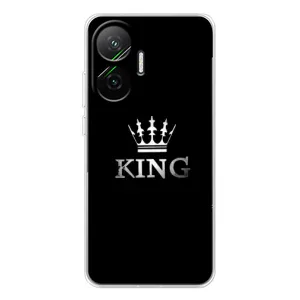 Чехол (Корона на чёрном фоне) для Поко Ф7 (KING)