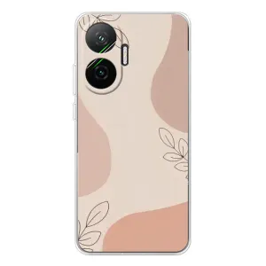 Чохол квітковий дизайн для Xiaomi POCO F7 (Кориневий фон)