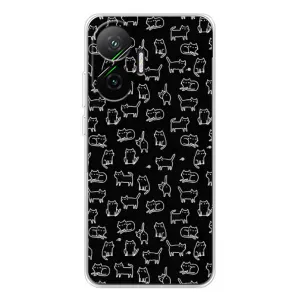 Чохол на тематику: Коти для Xiaomi POCO F7 (Котики на чорному)