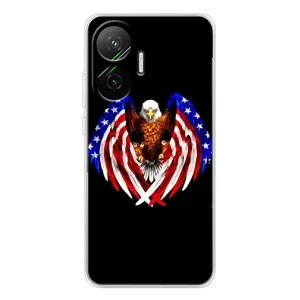 Чехол Флаг USA для Xiaomi POCO F7 (Крылья США)