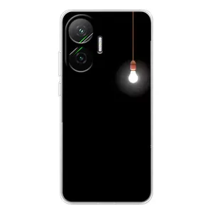 Чохол з картинками на чорному фоні для Xiaomi POCO F7 (Лампочка)