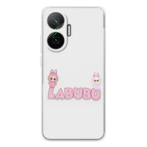 Чехол с принтом Лабубу для Xiaomi POCO F7 (Логотип Лабубу)