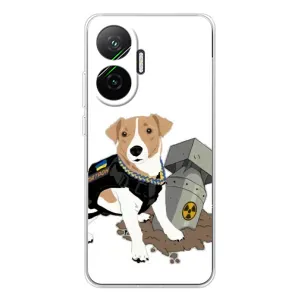 Чехол с принтом Собаки Патрон для Xiaomi POCO F7 (Пёс Патрон с ракетой)