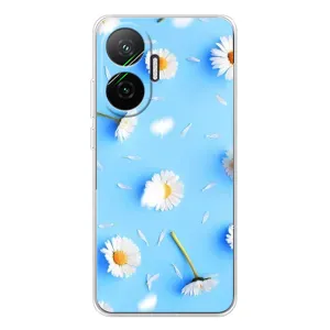 Чохол з Квітами для Xiaomi POCO F7 (ромашки на блакитному)