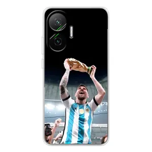 Чехлы Лео Месси Аргентина для Xiaomi POCO F7 (Счастливый Месси)
