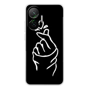 Чохол (Знак сердечка) для Xiaomi POCO F7 (Сердечко на чорному)