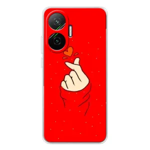 Чохол (Знак сердечка) для Xiaomi POCO F7 (Сердечко на червоному)