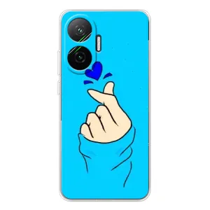 Чохол (Знак сердечка) для Xiaomi POCO F7 (Сердечко на синоьому)