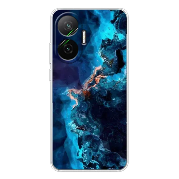 Чехол с рисунком «Синий мрамор» для Xiaomi POCO F7 Чехол с рисунком «Синий мрамор» для Xiaomi POCO F7