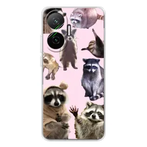 Силиконовый Чехол с Енотами на Xiaomi POCO F7 (Смешные Еноты)
