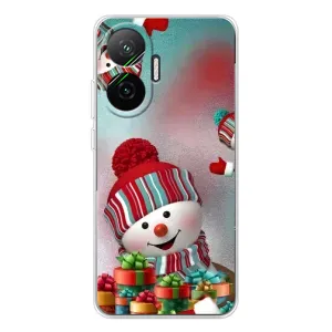 Чохли на Новий Рік Xiaomi POCO F7 (Сніговик в шапці)