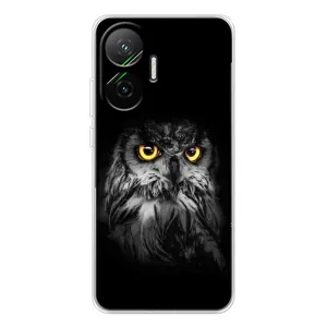 Чохли з принтом СОВИ для Xiaomi POCO F7 (Сова на чорному)