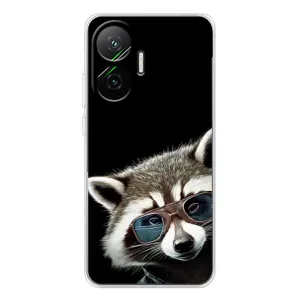 Силіконовий Чохол з Энотами на Xiaomi POCO F7 (Стильний Єнот)