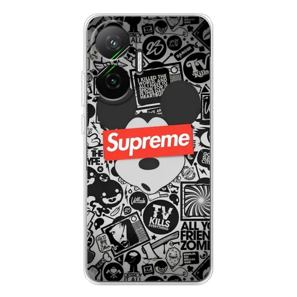 Чехол с рисунком «Supreme Маус» для Xiaomi POCO F7 Чехол с рисунком «Supreme Маус» для Xiaomi POCO F7