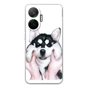 Бампер для Xiaomi POCO F7 с картинкой "Песики" (Собака Хаски)